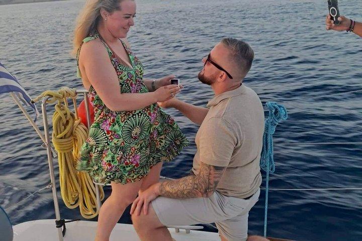 Santorini Proposal Experience with Romantic Setup and Planning
