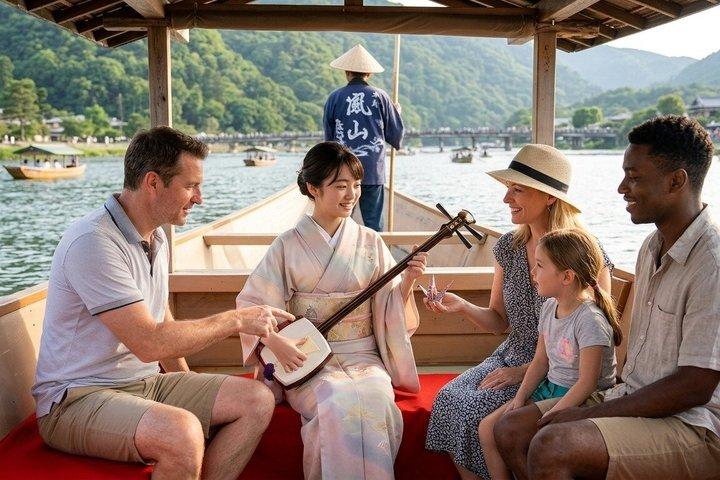 Arashiyama Luxury Tour Private Boat, Geisha and Train