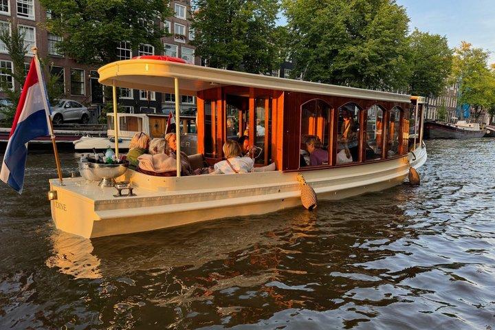 Private canal cruise on small historic boat
