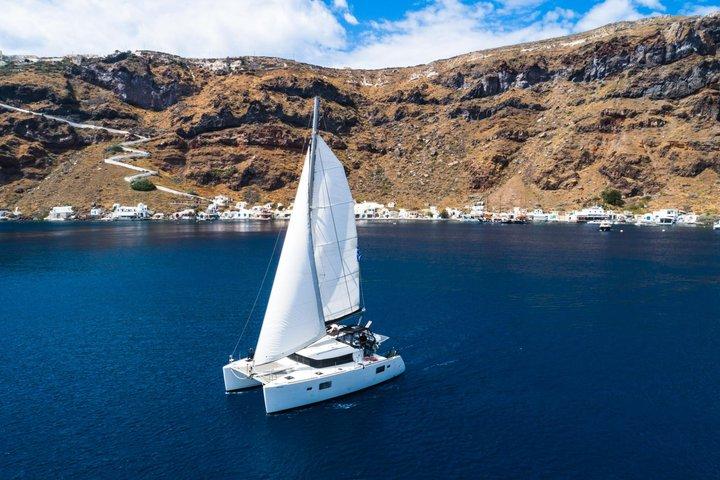 Small Group Santorini Catamaran Cruise with BBQ