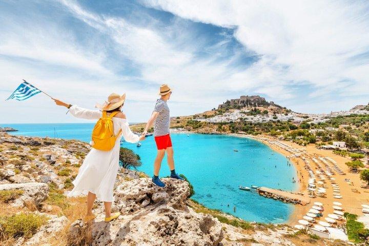 Lindos Relaxing Cruise: “Santorini-style” Village & 2 Swim Stops