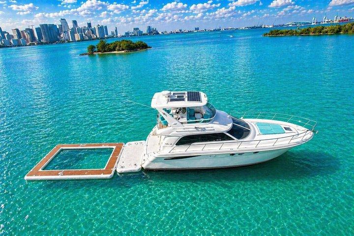 Miami River Yacht Rental 60ft | + 2 Free Jet Ski | Sea Pool