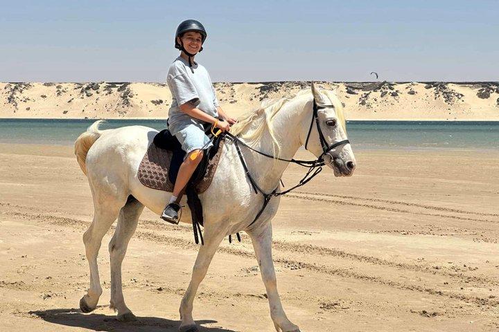 Horseback riding along the coast of Dakhla