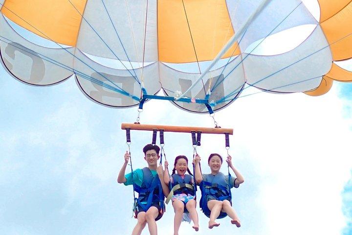 Bali: Zipline + Watersport Trio (Jetski, Parasailing, BananaBoat)
