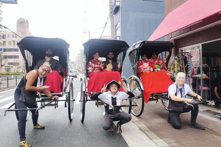 Authentic Kimono and Unique Rickshaw Ride in Osaka