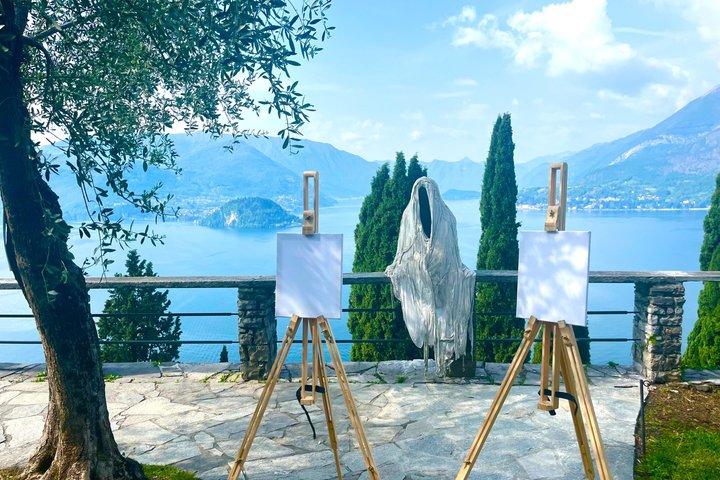 Outdoor painting at Vezio Varenna Castle