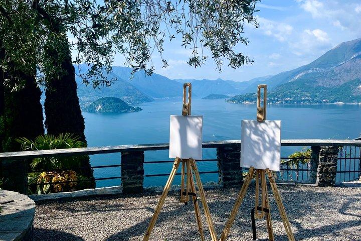 Outdoor painting at Vezio Varenna Castle