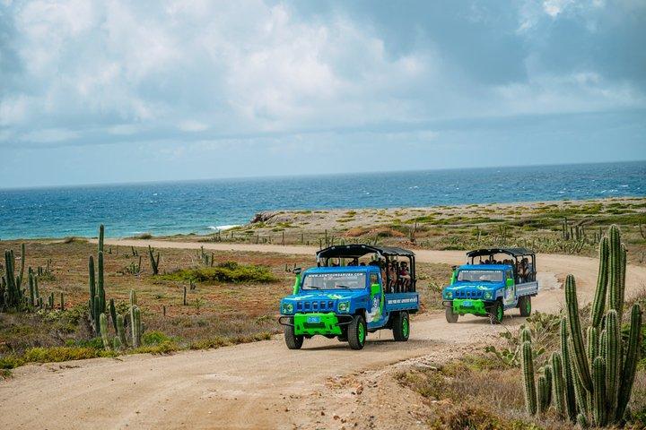 Aruba Jeep Tour: Natural Pool, Caves and Baby Beach Adventure
