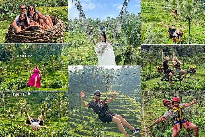 Ubud: Zipline, Bali Swing, and Sky Bike in a Private Rice Terrace