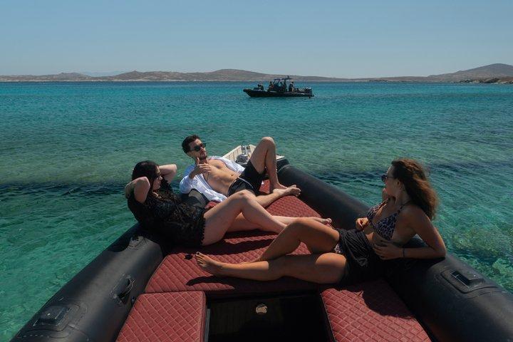 Private Luxury Boat Tour of Mykonos South Coast & Hidden Beaches