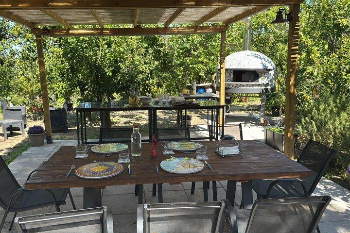 Authentic Pizza & Tiramisu Class in a Sorrento Lemon Garden
