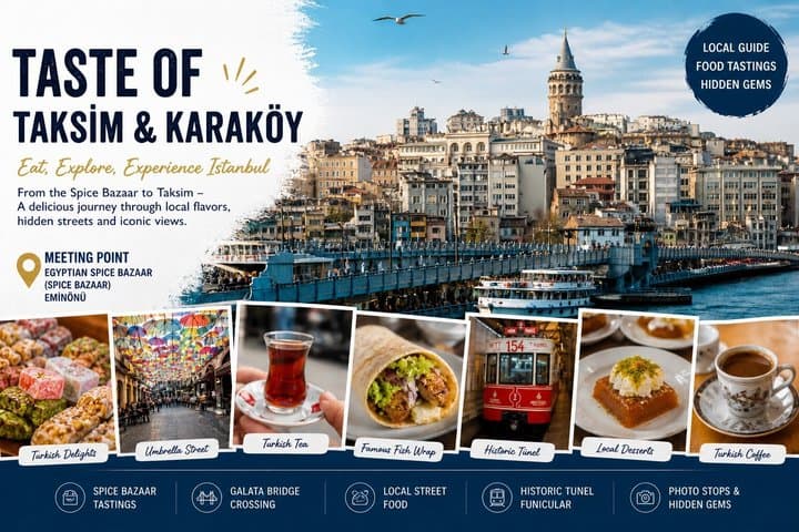 Istanbul: Taste of Taksim, Karaköy & Spice Bazaar Food Tour