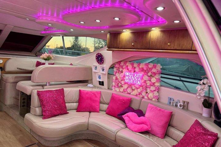 50ft Pink Yacht and 2 Jetkis Included Charter in Miami