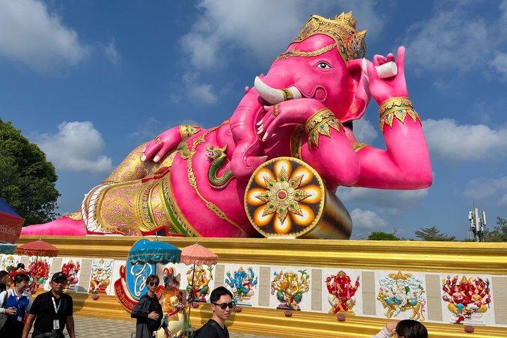 Chachoengsao Biggest Ganesh, Pink Ganesha,Wat Paknam&Khunchan