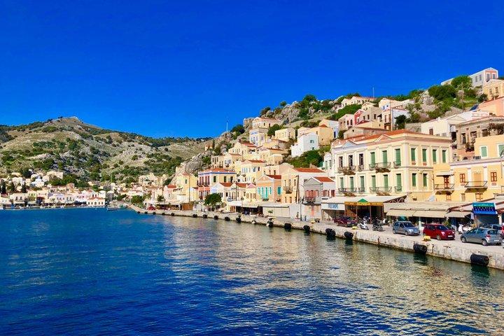 Symi Island Day Trip with Swimming at St George's Bay and Pick Up