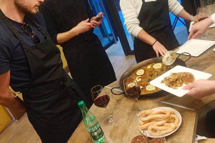 Madrid Paella and Churros Cooking Class Ham and Wines Tasting
