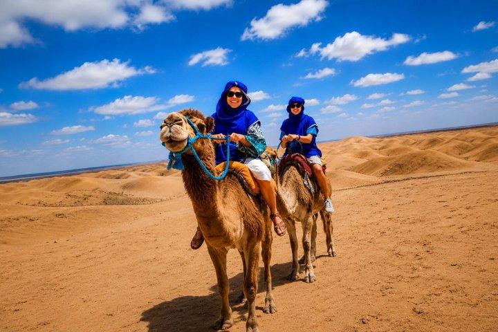 Private Sunset Camel Ride in Agafay with Dinner and Fire Show