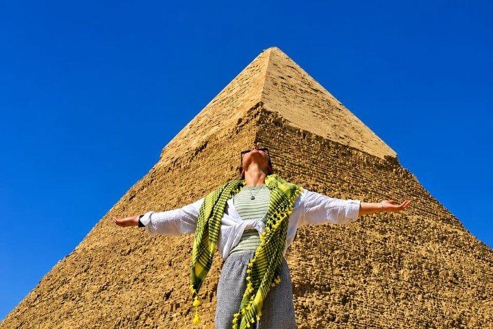 VIP Private Giza Pyramids Tour Camel Ride Professional Photos