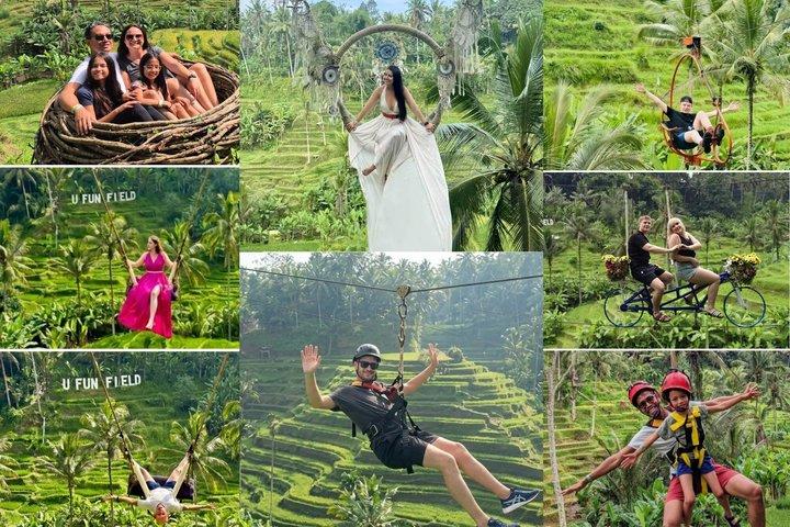 Ubud: Zipline, Bali Swing, and Sky Bike in a Private Rice Terrace