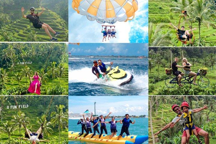 Bali: Zipline + Watersport Trio (Jetski, Parasailing, BananaBoat)