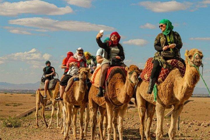 Private Sunset Camel Ride in Agafay with Dinner and Fire Show