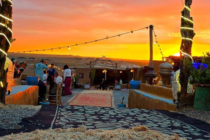 Private Sunset Camel Ride in Agafay with Dinner and Fire Show