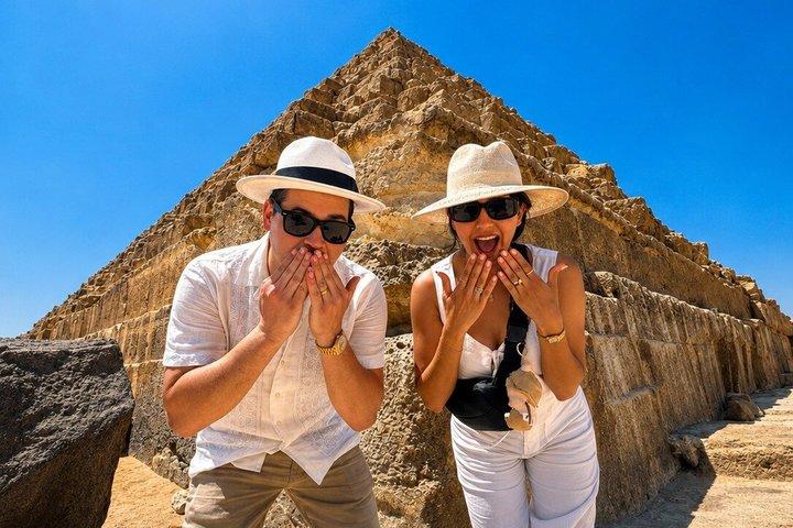 Giza pyramids, Sphinx, Sakkara Pyramid ,Memphis & Pyramid Inside
