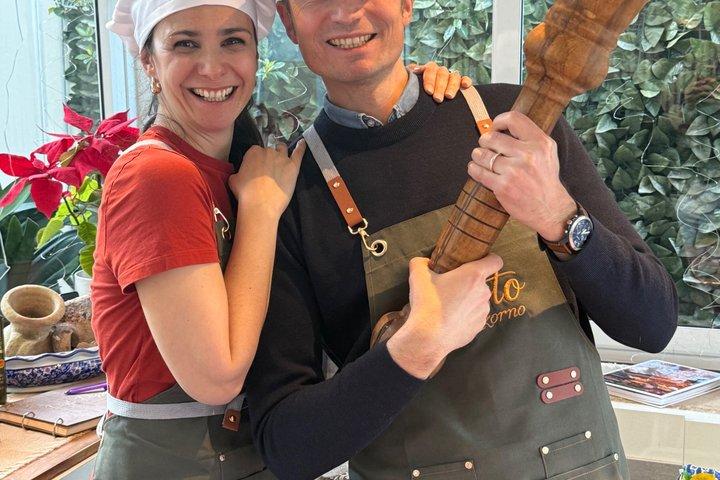 Mortar pesto lesson with World Champion and local Menu