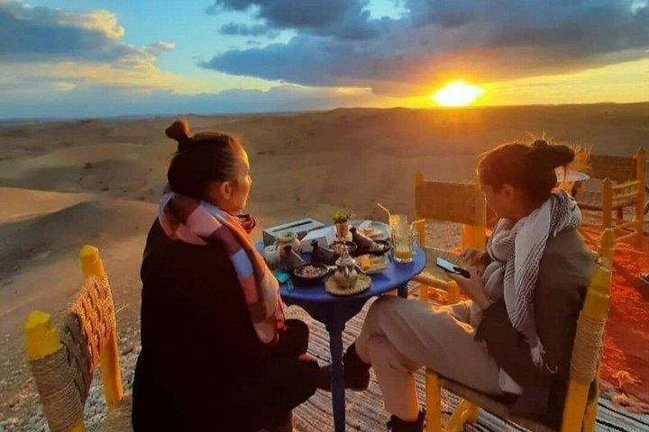 Marrakech: Agafay Desert Camel Ride & Dinner, Fire Show & sunset