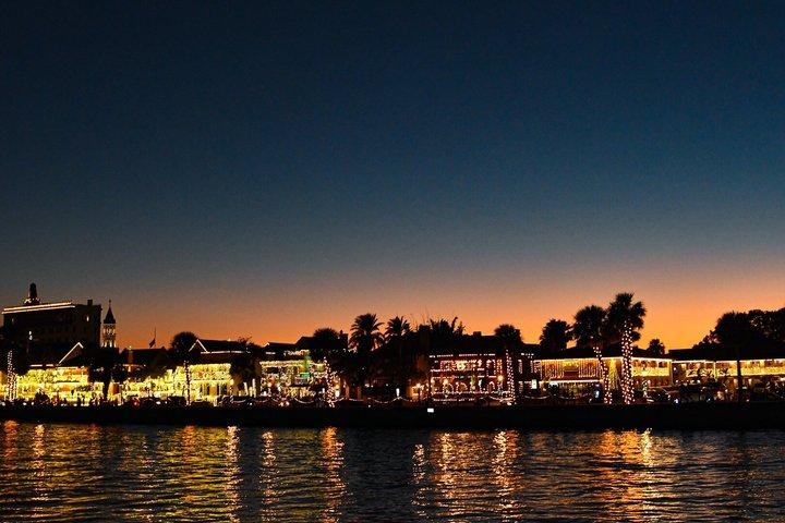 St Augustine Nights of Lights Tour with Live Music and Sunset Opt