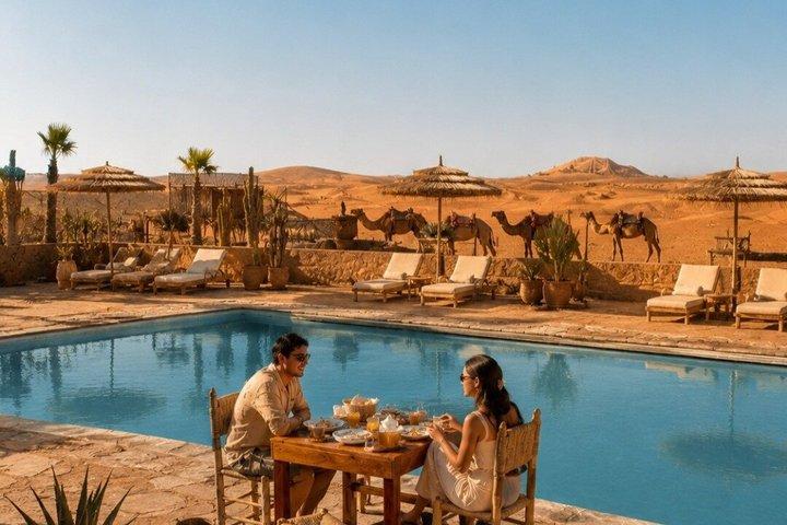 Marrakech Agafay Desert Quad & Camel with Lunch & swimming pool