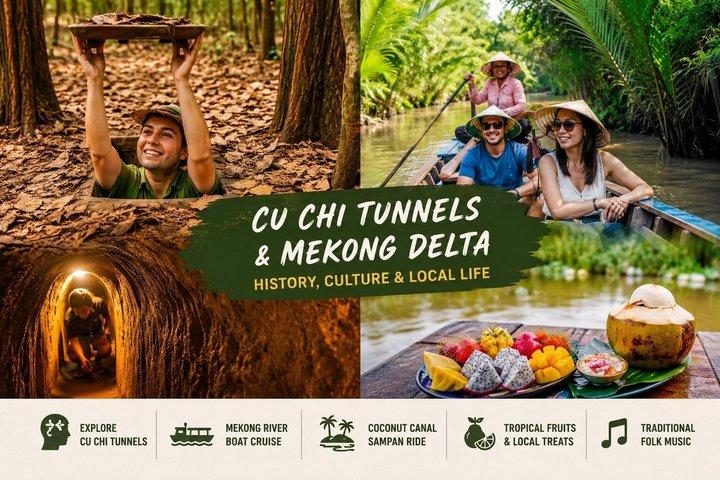Discover Cu Chi Tunnels and Mekong Delta in 1 day