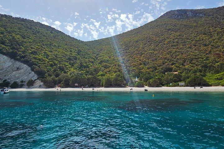 Visit Pigs Bay in Atokos Island on a Private Half Day Cruise