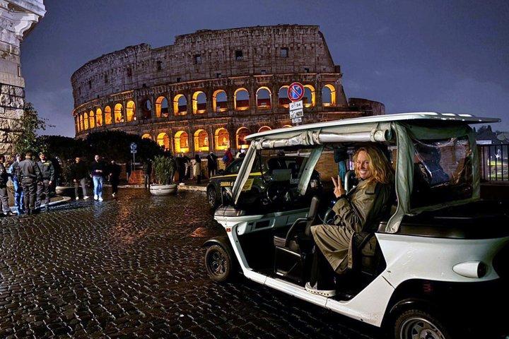 Rome Night Golf Cart Experience with Gelato Tasting