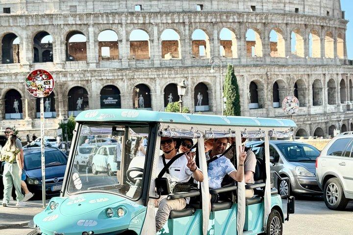 Highlights of Rome: Golf Cart Tour with Artisanal Gelato Tasting