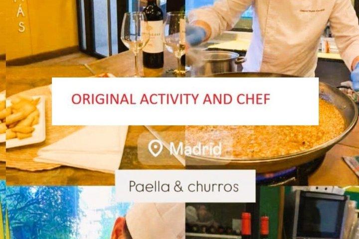 Madrid Paella and Churros Cooking Class Ham and Wines Tasting