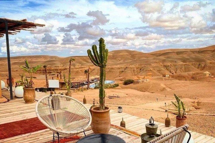 Marrakech Agafay Desert Sunset Dinner Show & Hotel Transfer