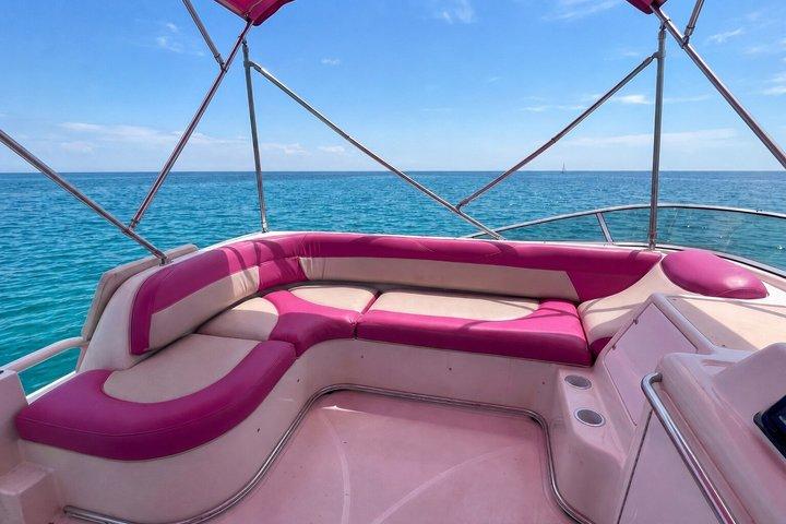 Bad Bunny Pink Yacht Rental In Miami 50ft Luxury Pink Charter