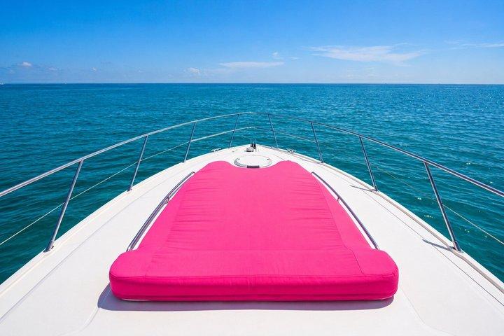 Bad Bunny Pink Yacht Rental In Miami 50ft Luxury Pink Charter