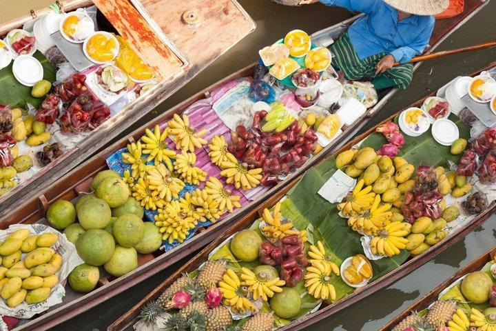 Damnoen Saduak Floating Market & Railway Market Tour from Bangkok