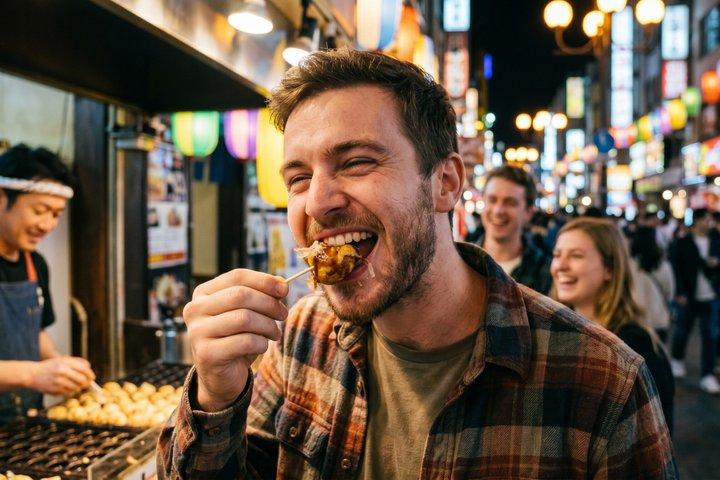 Osaka Dotonbori Street Food Private Tour with Licensed Guide