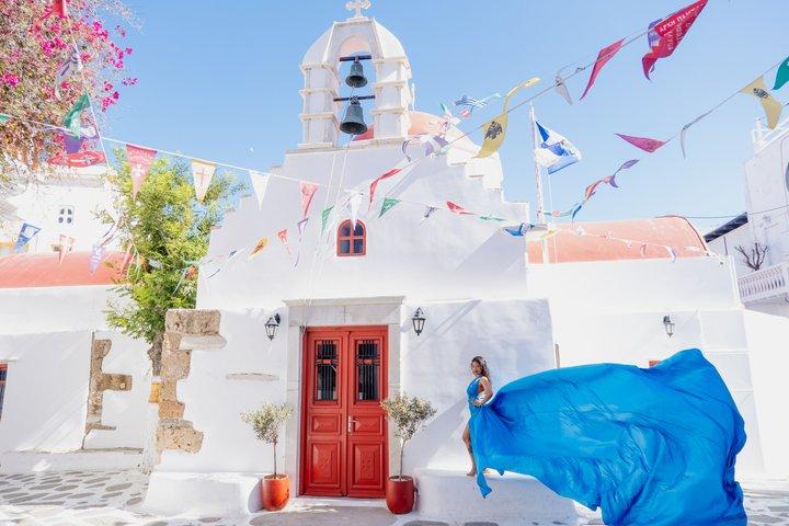 Flying Dress Mykonos Photoshoot