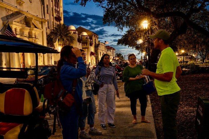 St. Augustine Ghost Tour on Premium Golf Cart with PiCk Up