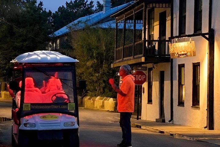 St. Augustine Ghost Tour on Premium Golf Cart with PiCk Up