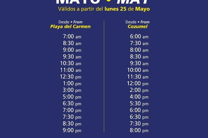 Ultramar Ferry, Regular round ticket, Playa del Carmen-Cozumel