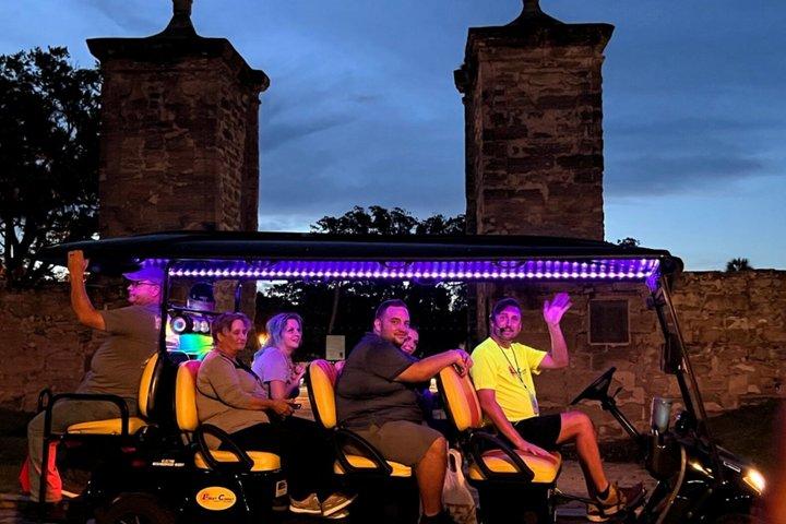 St. Augustine Ghost Tour on Premium Golf Cart with PiCk Up