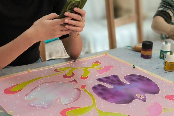 Athens: Small Group Silk Scarf Art Workshop with Greek Themes