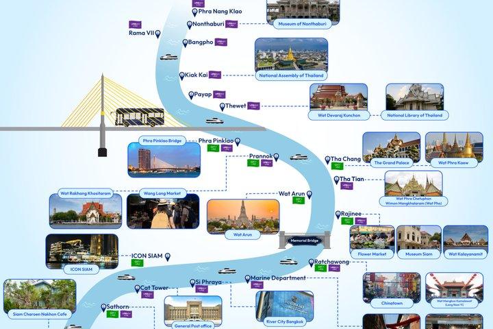 Bangkok: 1-Day Unlimited Chao Phraya River Boat and Bus Pass