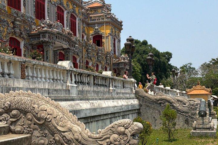 Hue Imperial City and Royal Tombs Scenic Tour With Hai Van Pass