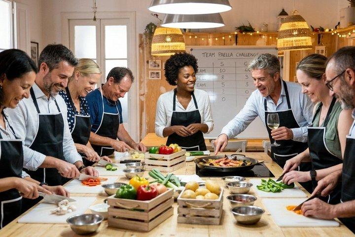 High-quality Paella Cooking Class, Tapas, Sangría & Boquería